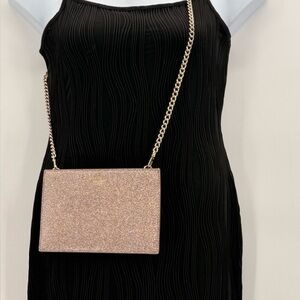 Kate Spade Shimmer Glitter Crossbody Clutch Chain Strap Evening Bag